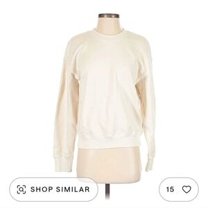 Madewell Women's Off-White Crewneck Sweatshirt NWT